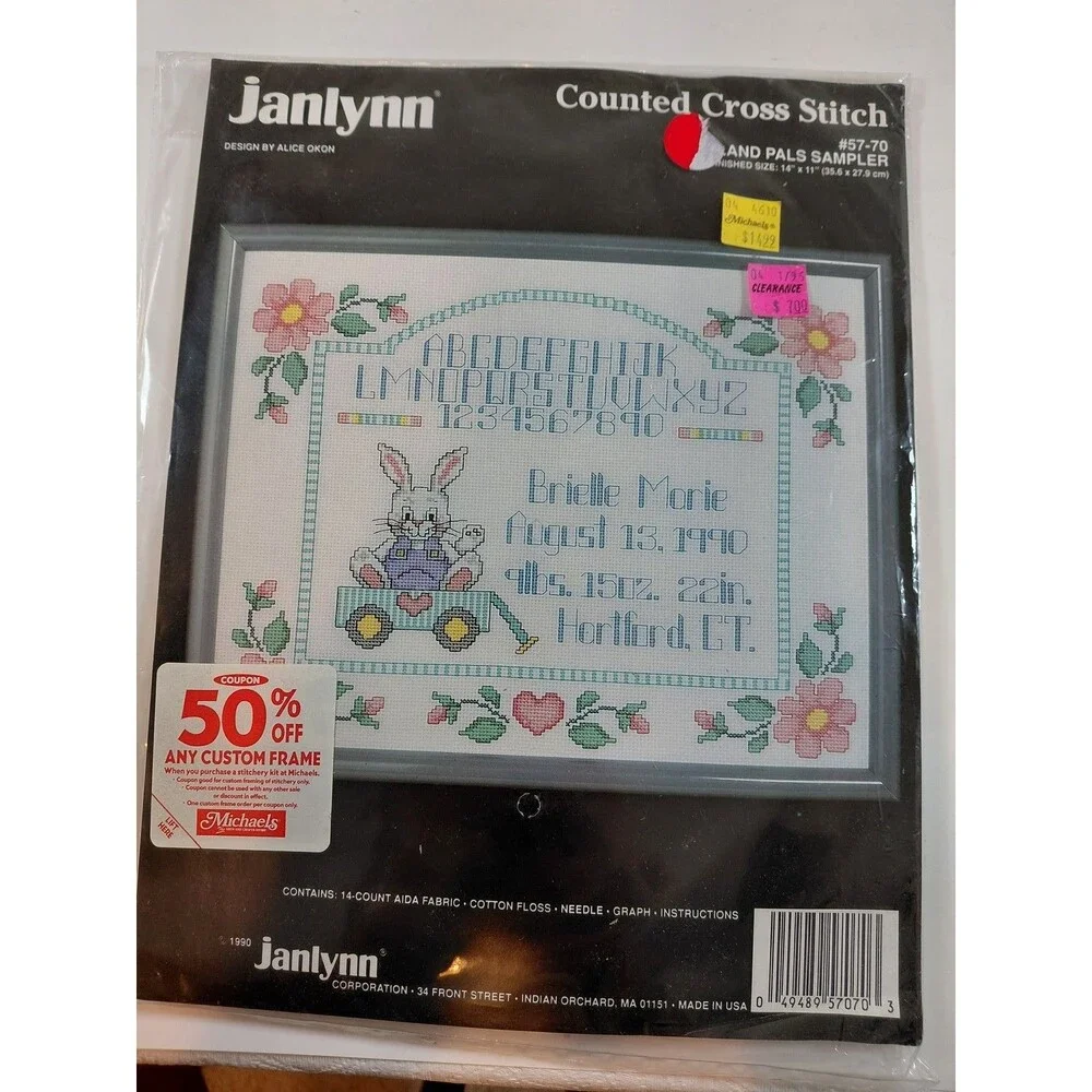 Janlynn Counted Cross Stitch Kit #57-70 